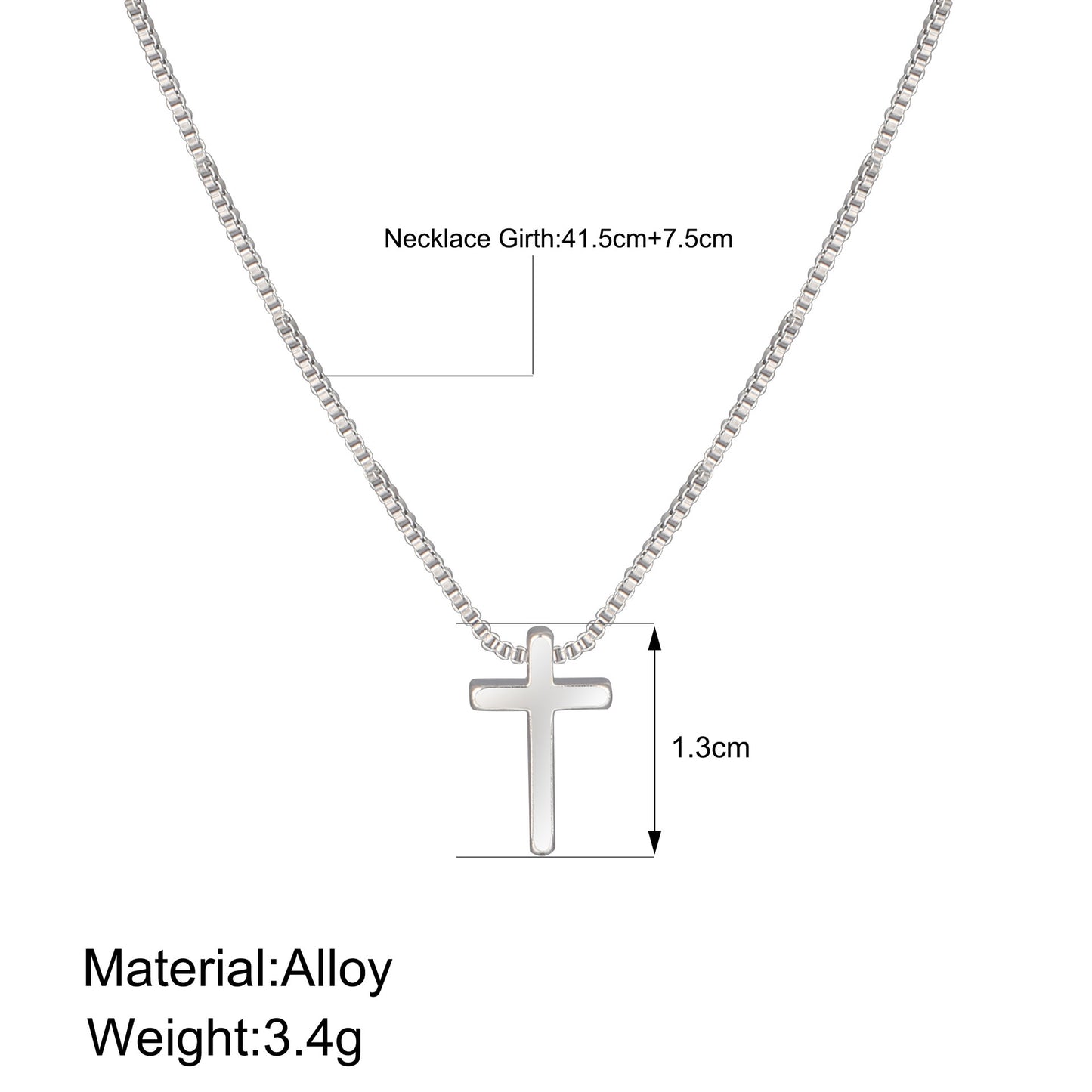 Gold And Silver Christian Cross Necklace, Dainty Choker