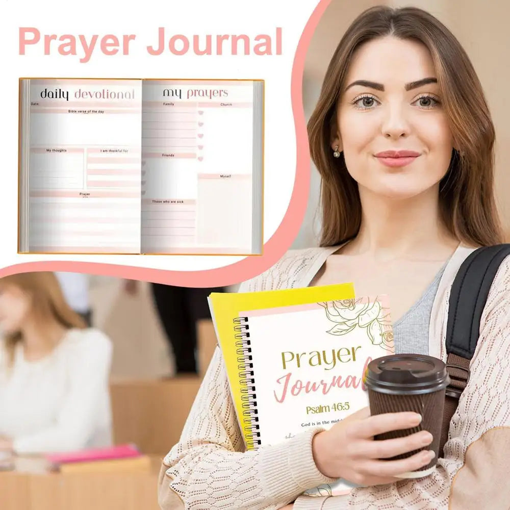Daily Prayer Journal Christian Notebook For Women Spiral Organizers Planners Daily Guided Devotional Journaling Bible Study