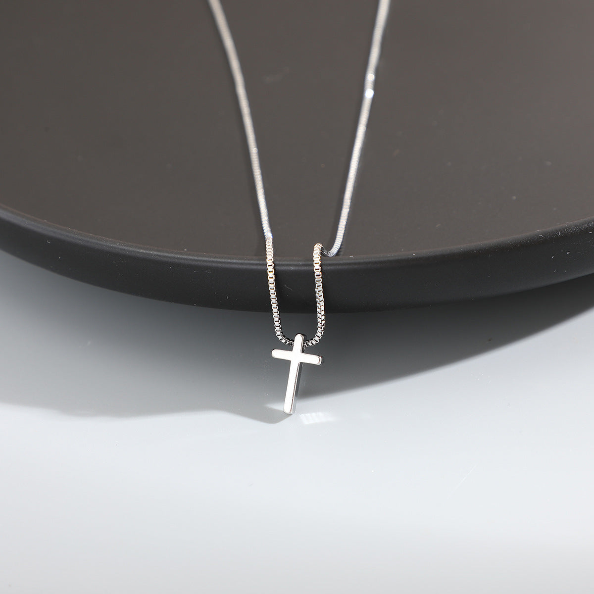Gold And Silver Christian Cross Necklace, Dainty Choker