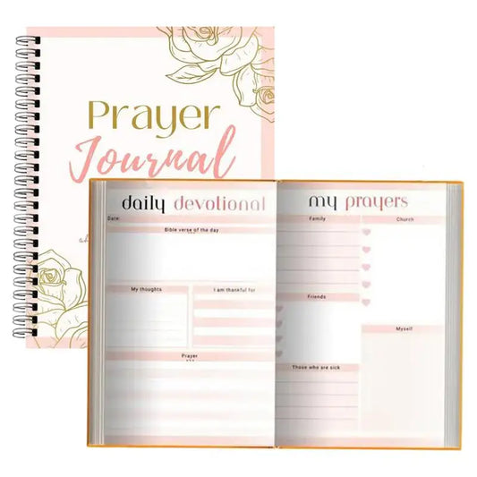 Daily Prayer Journal Christian Notebook For Women Spiral Organizers Planners Daily Guided Devotional Journaling Bible Study